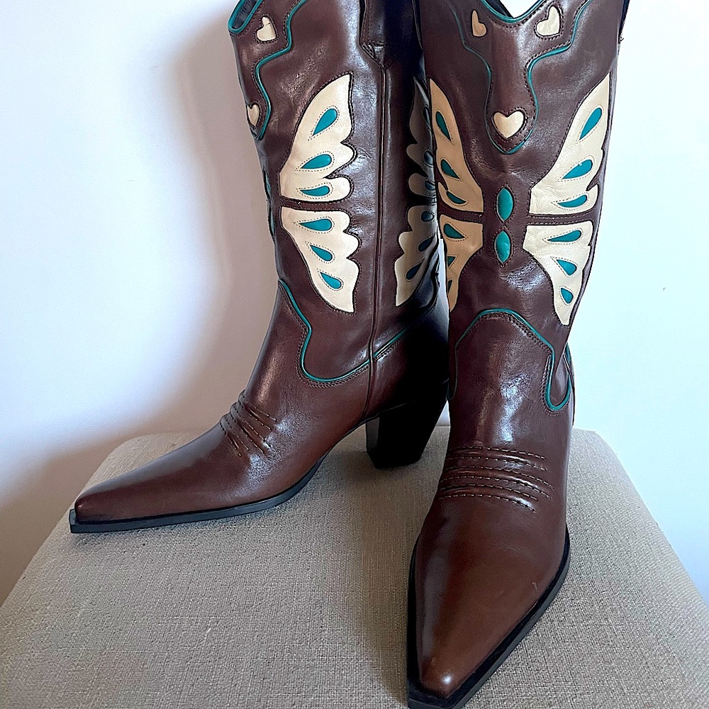 Brazil made Nine West Cowboy Western Boots Size 10